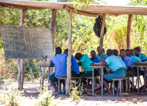 outdoor classroom education in zimbabwe africa need donations to build new classrooms for Bumi Hills Foundation